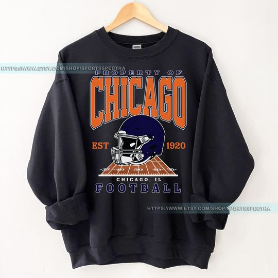 Chicago Football Vintage Sweatshirt T-Shirt, Retro Chicago Bear Football Sweatshirt, Vintage Chicago Bear Fan Gift, Sunday Football
