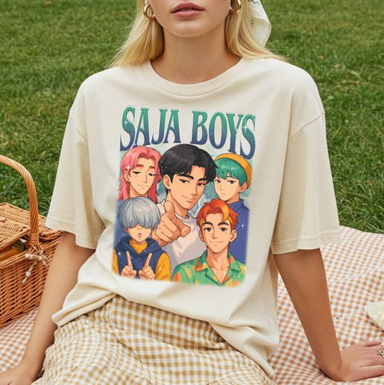 Discover Saja Boys Kpop Band Shirt,Kpop Demon Hunters Movie Shirt,Demon Hunters Merch,KPDH Shirt,Jinu Sweater,Saja Boys Tshirt,Saja Boys Graphic Tee