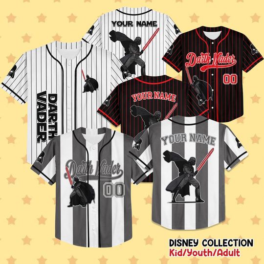 Discover Custom Marvel Darth Vader Style Baseball Jersey, Superhero Kids Jersey, Personalized Baseball Jersey, Superhero Group Shirt