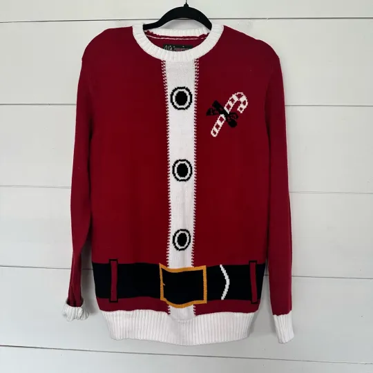 Discover Ugly Christmas Sweater Women’s Small Santa Sweater