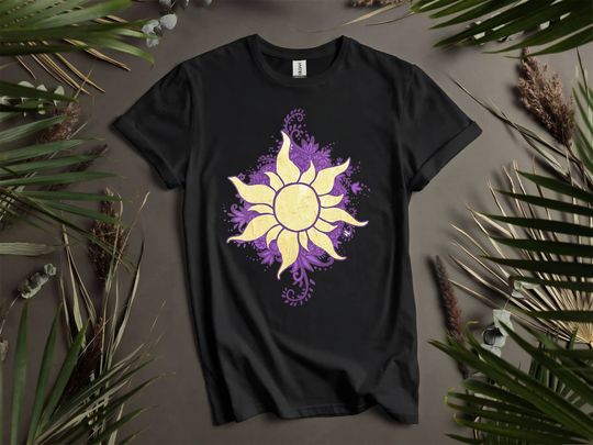 Discover Disney Tangled Princess Rapunzel Sunshine Doodle Custom T-Shirts for Men, Women, and Kids - Sizes S to 5XL | Ladies' T-Shirts Available K391