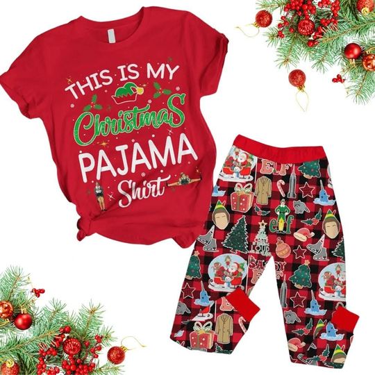 Elf This Is My Christmas Pajamas, Buddy The Elf Shirt, Christmas Movie Tee