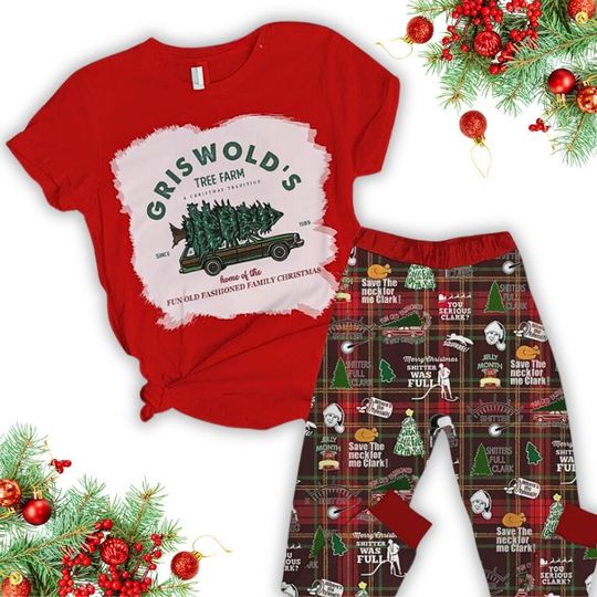 National Lampoons Christmas Vacation Griswold Family Pajamas Set