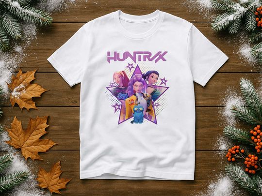 Discover Huntrix Star Shirt, Demon Hunters, Rumi, Zoey, Mira, Super Girls Saja Boys, Huntrix Korean T-Shirt, Sweatshirt, Hoodie, Tote Bag - 276986