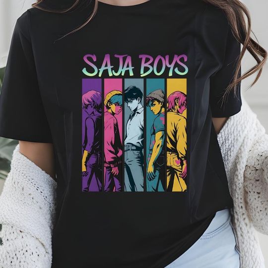 Discover Saja Boys K-Pop T-shirt, Saja Boys Merch Shirt, K-Pop Demon Hunters Shirt, K-Pop Idol Group Merch Shirt and Sweatshirt, Saja Boys Fan Gift