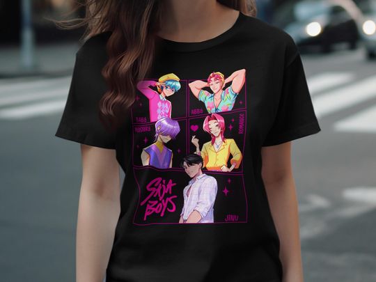 Discover Kpop Demon Hunters T-Shirt, Sia Boys Graphic Tee, Baby Abby Mystery Romance Unisex Shirt, Anime Fan Gift, Casual Kpop Merch