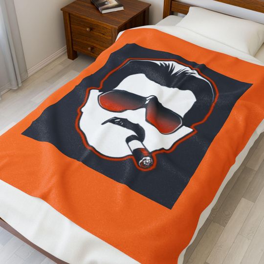 Mike Ditka Blanket, Bear down, Chicago Bears Football Blanket, Gift for Him, Vintage Vibe, Football, Chicago Bears