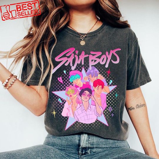 Discover Comfort Colors Kpop Saja Boys Shirt, Kpop Demon Hunters T-shirt, Demon Hunters Merch, Kpop Huntrix Pin shirt, Saja Boys Fan Gifts