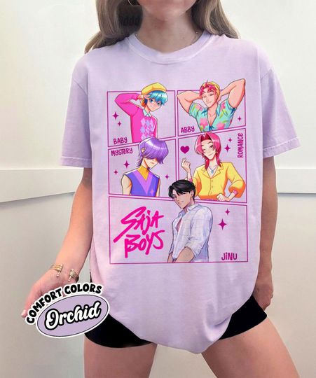 Discover Saja Boys Shirt, Kpop Demon Hunters Shirt, Kpop Listener Gift, Saja Boys Huntrix Shirt, Mira Pullover For Zoey Tee, Jinu Tee, Rumi Fan Shirt