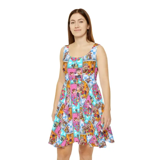 Up Women's Skater Dress, Gift for Her