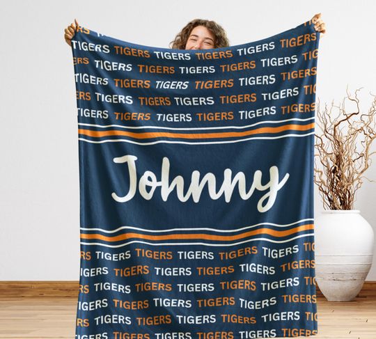 Discover Personalized Gift Blanket, Auburn Albm Custom Gift, Man Cave Decor, Stadium Blanket, College Student Gift, Dorm Room Decor, Holiday Gift