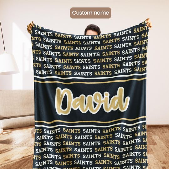 Discover Custom New Orleans Blanket, Sports Fan Gift, Man Cave Blanket, Holiday Christmas Gift for Him, Gift for Louisiana Husband