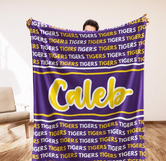 Discover Louisiana Fan Blanket, Custom Football Gift, Dorm Room & College Decor, Spirit Week Present, Christmas College Gift, Mancave Essential