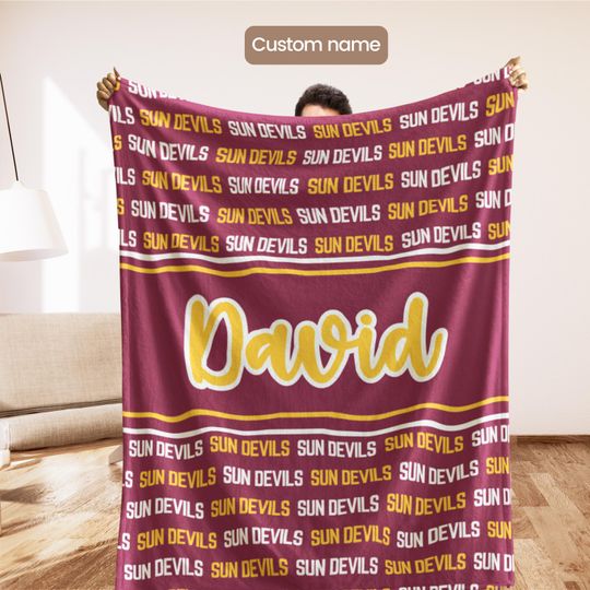 Arizonna Fan Gift Blanket, College Spirit Gift, Freshman Dorm Room Decor, Graduation Gift for Nephew, Custom Sports Gift, Holiday Dorm Decor