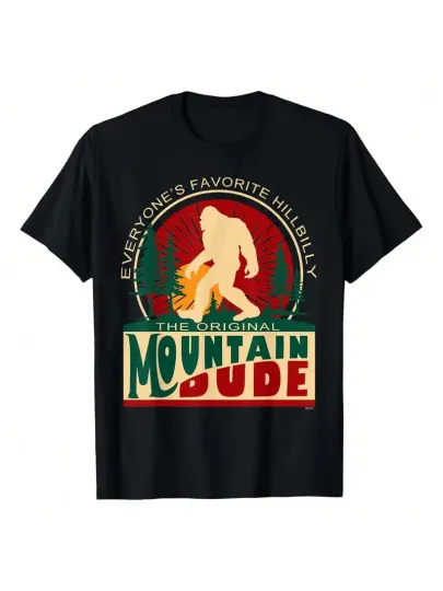 Funny Sasquatch Mountain Dude T-Shirt Men