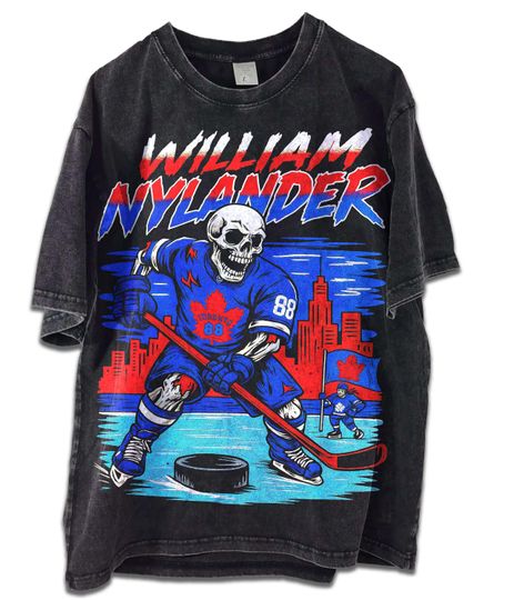 Discover Vintage William Nylander Toronto Hockey Acid Shirt, T-shirt, Unisex Shirt, Retro Washed Apparel Shirt, Gift for him Gift for her.