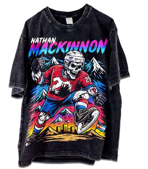Discover Vintage Nathan MacKinnon Colorado Hockey Shirt, Wash T-Shirt, Unisex Shirt, Retr Apparel Shirt, Gift for him Gift for her.