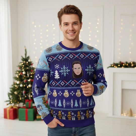 Discover Star Wars Christmas Ugly Sweater, Rey Holiday Sweater, Movie Sweater For Men And Women, Xmas Gift