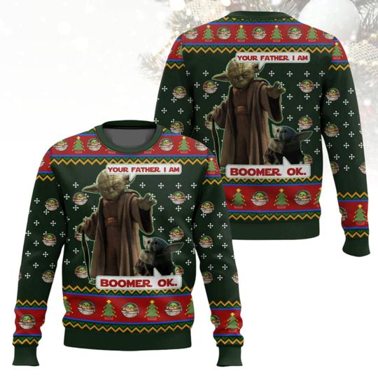 Discover Star Wars Christmas Ugly Sweater, Yoda Holiday Sweater, Movie Christmas Sweater For Men And Women, Xmas Gift