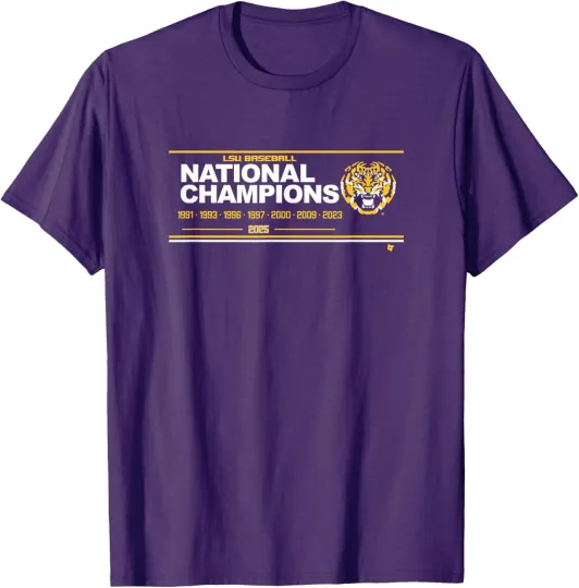 Discover LSU Baseball 8x National Champions Sign T-Shirt