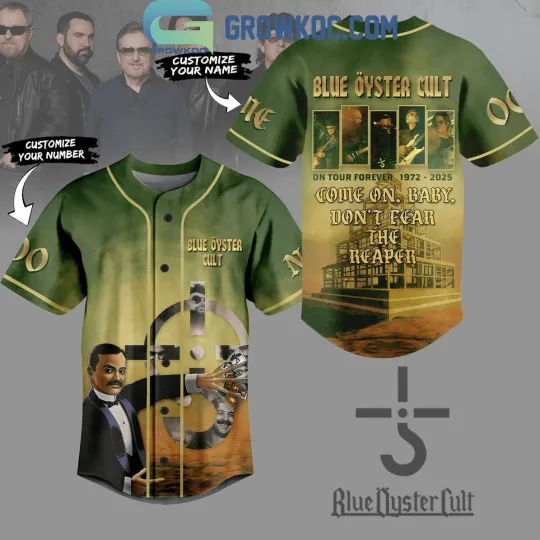 Discover Blue Oyster Cult On Tour Forever 1972-2025 Personalized Baseball Jersey