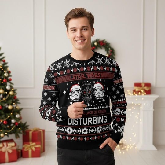 Discover Star Wars Christmas Ugly Sweater, Darth Vader Holiday Sweater, Movie Christmas Sweater For Men And Women, Christmas Gift
