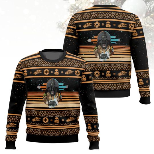 Discover Star Wars Christmas Ugly Sweater, Darth Vader Holiday Sweater, Movie Christmas Sweater For Men And Women, Xmas Gift