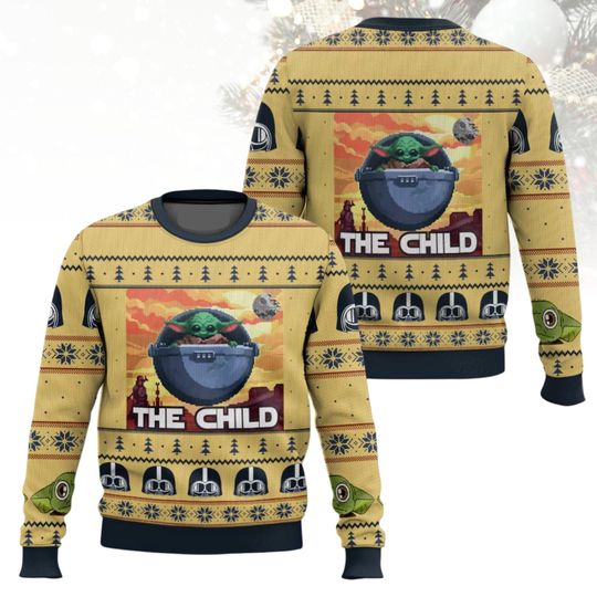 Discover Star Wars Christmas Ugly Sweater, The Child Holiday Sweater, Movie Christmas Sweater For Men And Women, Xmas Gift