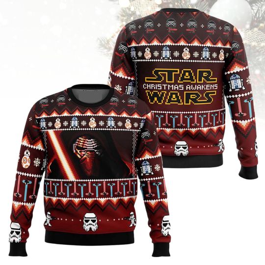 Discover Star Wars Christmas Ugly Sweater, Star Wars Holiday Sweater, Movie Christmas Sweater For Men And Women, Xmas Gift