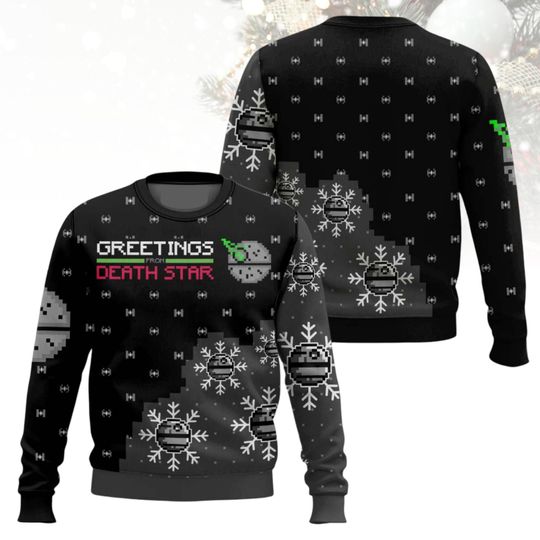 Discover Star Wars Christmas Ugly Sweater, Death Star Holiday Sweater, Movie Christmas Sweater For Men And Women, Xmas Gift