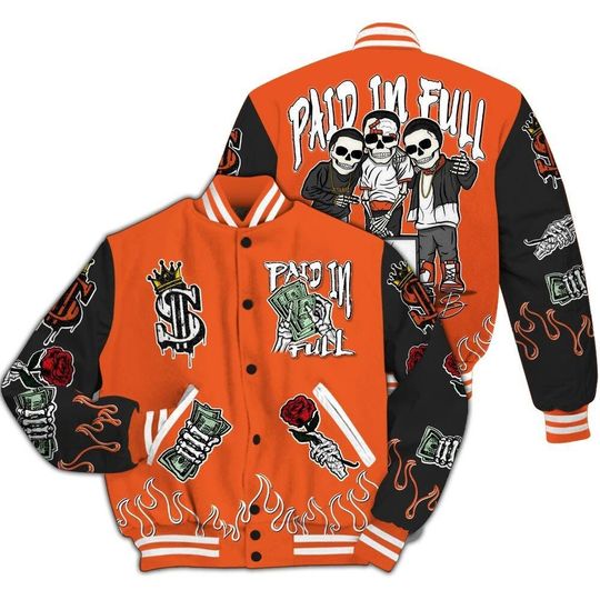 Discover Varsity Jacket To Match Retro High OG Shattered Backboard 1s - Everybody Paid In All Over Print Varsity Jacket