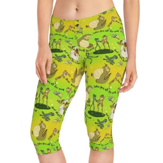 Discover The Princess & The Frog Women's Capri Leggings, Gift for Her