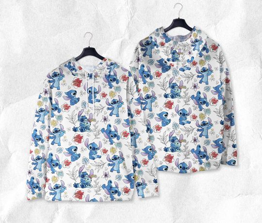 Discover Stitch Hoodie Shirt Tropical Aloha Cute Gift