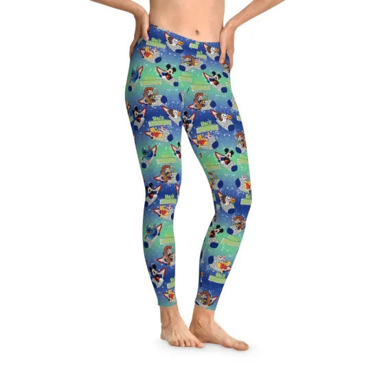 Discover Space Mountain Stretchy Leggings, Gift for Her