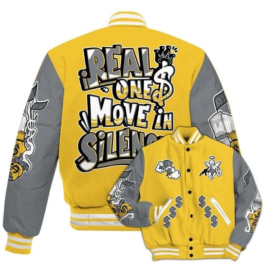 Discover Varsity Jacket To Match Retro Tokyo 5s - Ones Move In Silence All Over Print Varsity Jacket