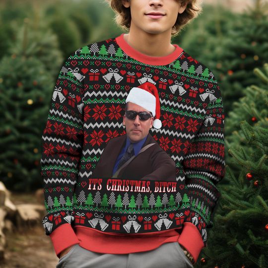 Discover The Office Christmas Sweater, Funny Ugly TV Show Holiday Sweater, Retro Xmas Sweater Unisex, Gift for The Office Fans 2025