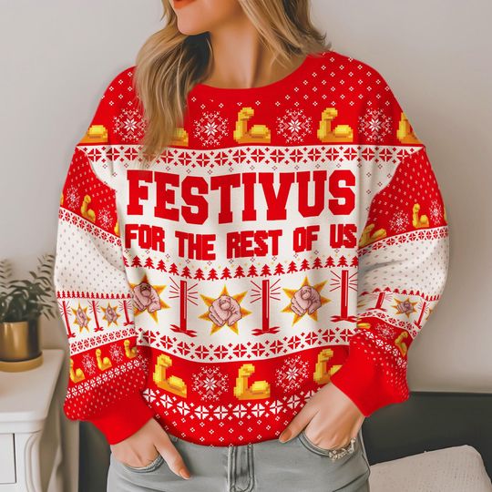 Seinfeld Festivus Christmas Sweater – Funny Holiday TV Show Gift for Men & Women