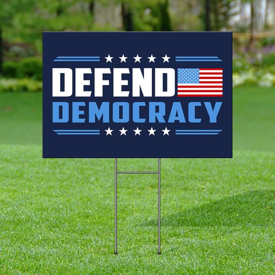 Discover Defend Democracy Yard Sign, Anti-Trump Garden Sign, Resist Hate Lawn Sign, Resist Racism Yard Sign, Protect Democracy Yard Sign, Anti Maga