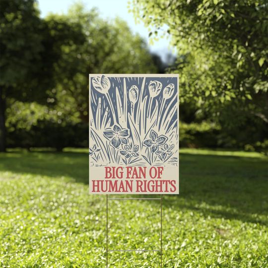 Discover Human Rights Political Yard Sign, Anti-Trump Protest Lawn Sign, Pro Democracy Outdoor Decor, Anti Fascism Garden Sign, Democrat Protest Sign