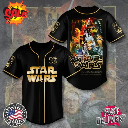Discover SALE!! Star Wars 50th Anniversary Baseball Jersey – A Galactic Tribute in Style