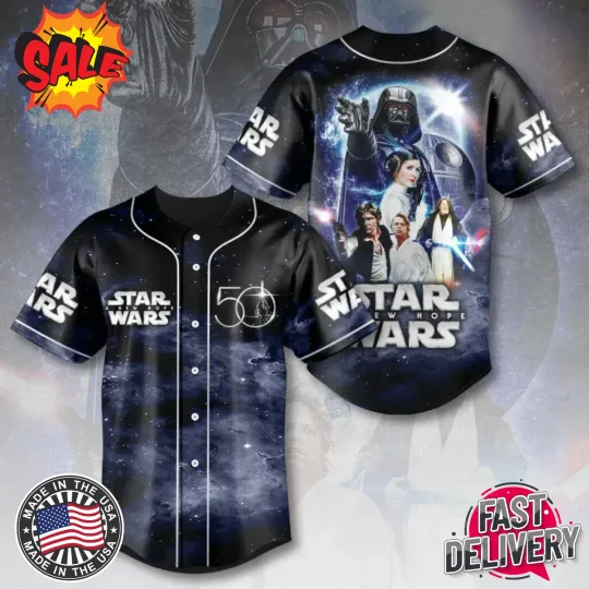 Discover SALE!! Star Wars 50th Anniversary Baseball Jersey – A Galactic Must-Have