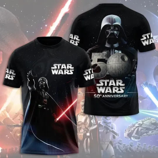 Discover Star Wars 50th Anniversary Darth Vader 3D T-Shirt