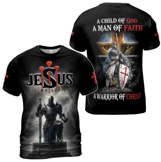 Discover Jesus My Savior Sword of Christ Grunge Men's T-Shirt