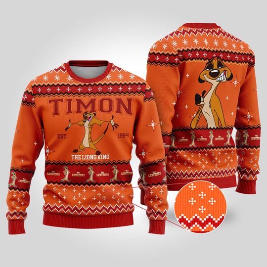 Timon The Lion King Ugly Christmas Sweater, Lion King Characters Shirt