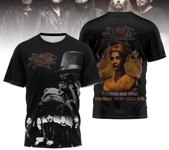 Discover King Diamond Religion Evil 3D T-Shirt
