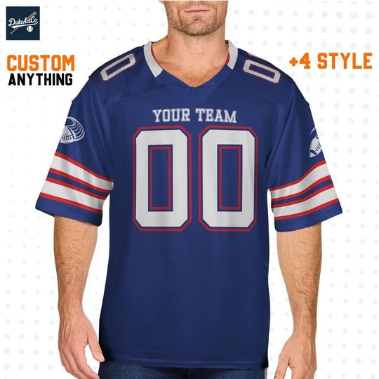 Discover Custom Jersey Navy Color, Personalized Football Team Name, Logo, Number, Christmas Gifts For Him, Gift For Her