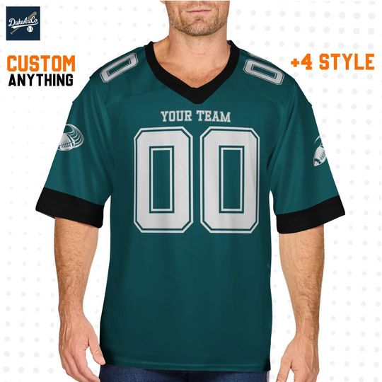 Discover Custom Jersey Green Color, Personalized Football Team Name, Logo, Number, Christmas Gifts For Him, Gift For Her