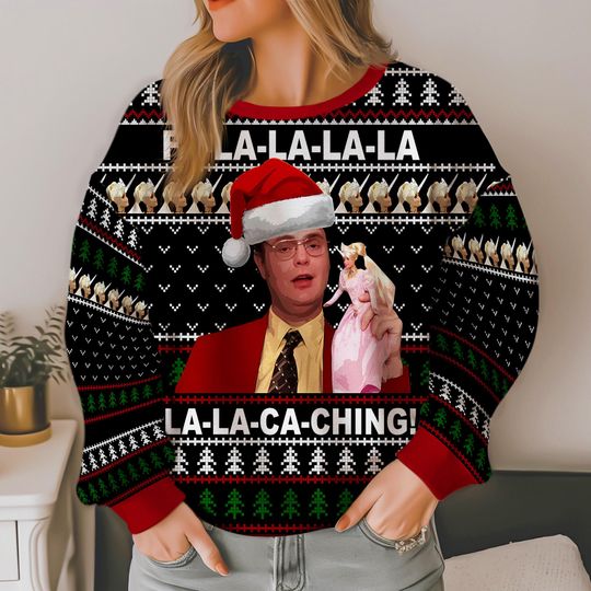 Discover Dw Schrute Ugly Christmas Sweater The Office TV Show Meme Holiday SweatshirtFunny 3D Print Christmas Outfit Gift for Family 2025