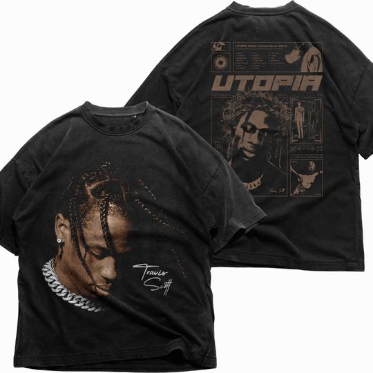 Discover Travis T-Shirt | Utopia Album Merch, Concert Fan Graphic Tee, Vingate Hip Hop T-Shirt, Rap Streetwear Clothing