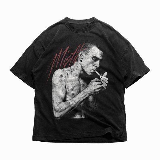 Misfit Graphic Tee, Streetwear T-Shirt, Vintage Wash Hip Hop Shirt, Oversized Grunge Tee